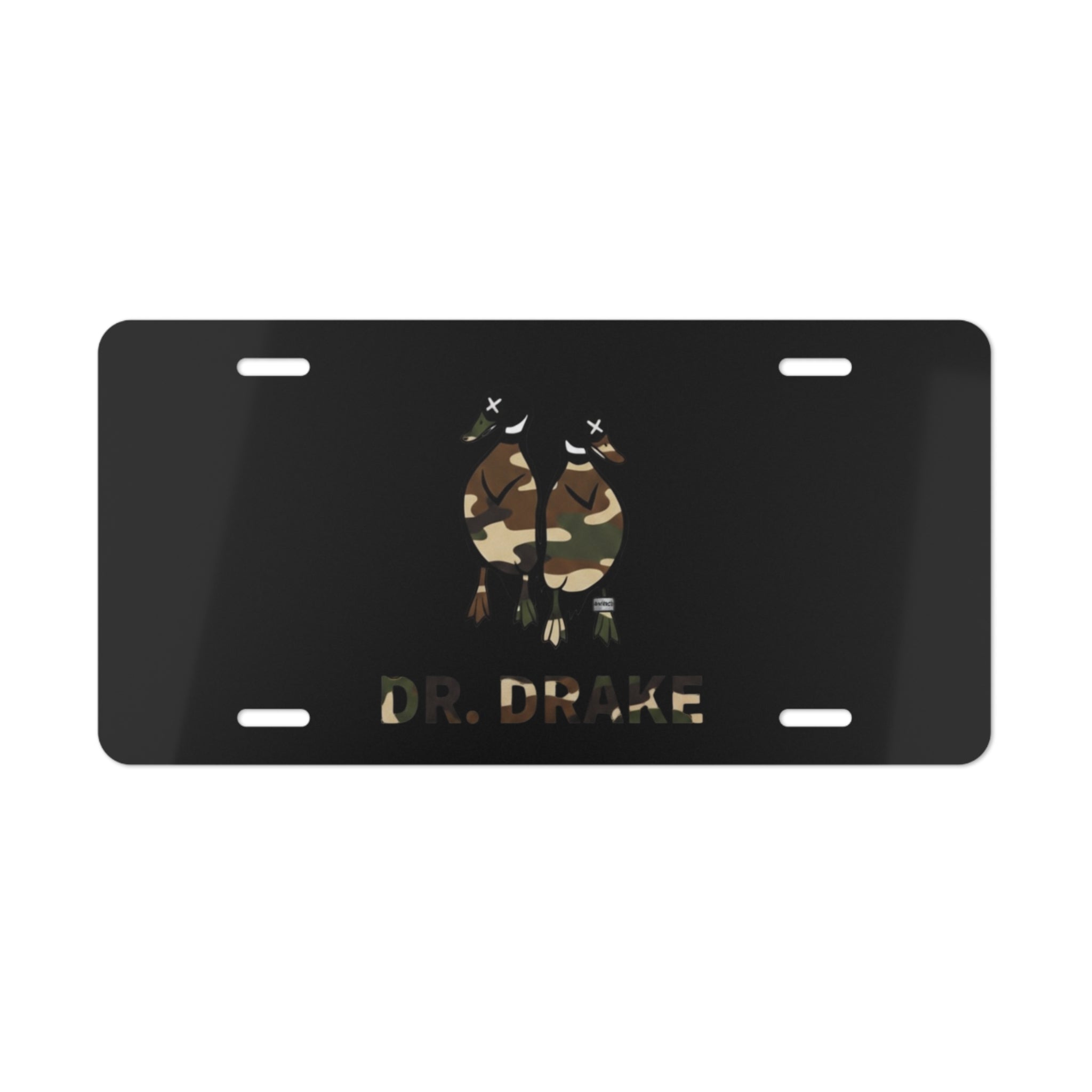 Camo Bird Personalized Vanity License Plate - "Dr. Drake" Car Tag