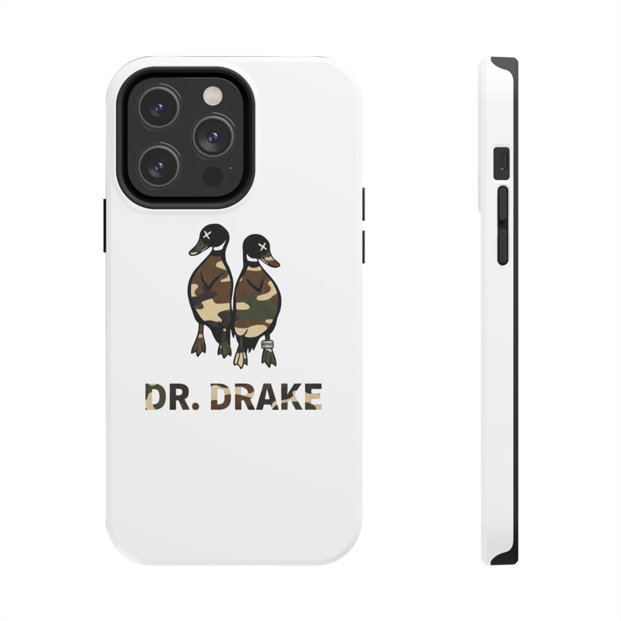 Dr. Drake Camo Ducks Tough Phone Case — Military Camouflage Protective Phone Cover