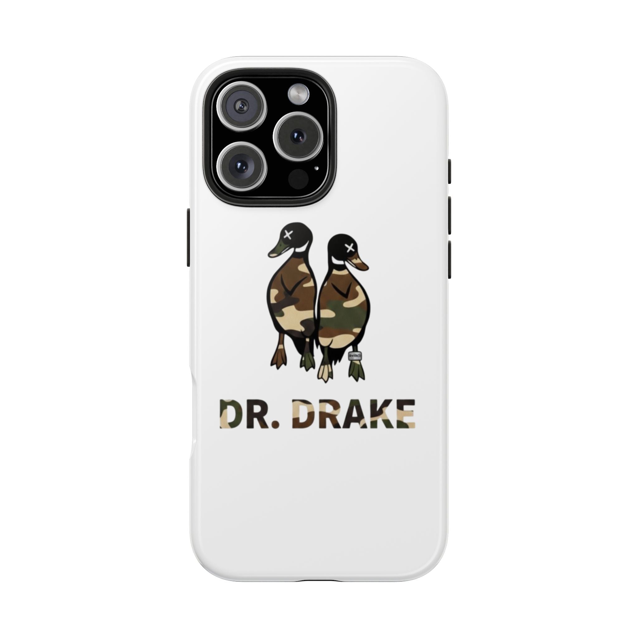 Dr. Drake Camo Ducks Tough Phone Case — Military Camouflage Protective Phone Cover
