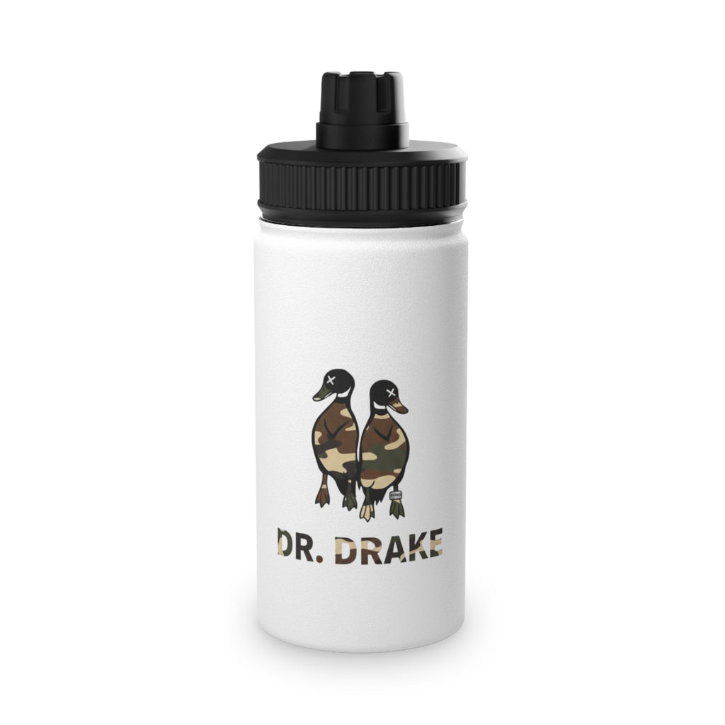 Dr. Drake Camo Duck Stainless Steel Water Bottle — Sports Lid