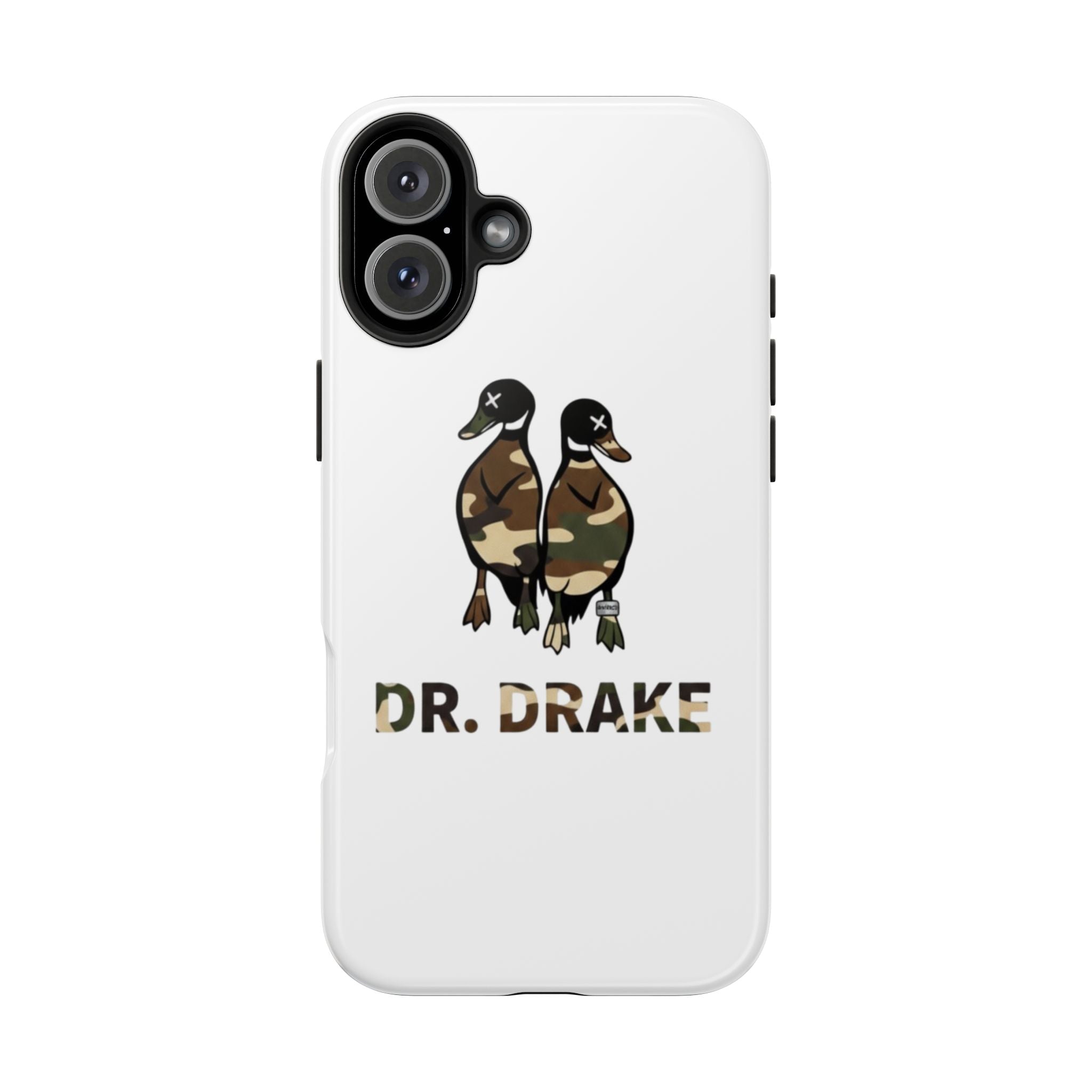 Dr. Drake Camo Ducks Tough Phone Case — Military Camouflage Protective Phone Cover