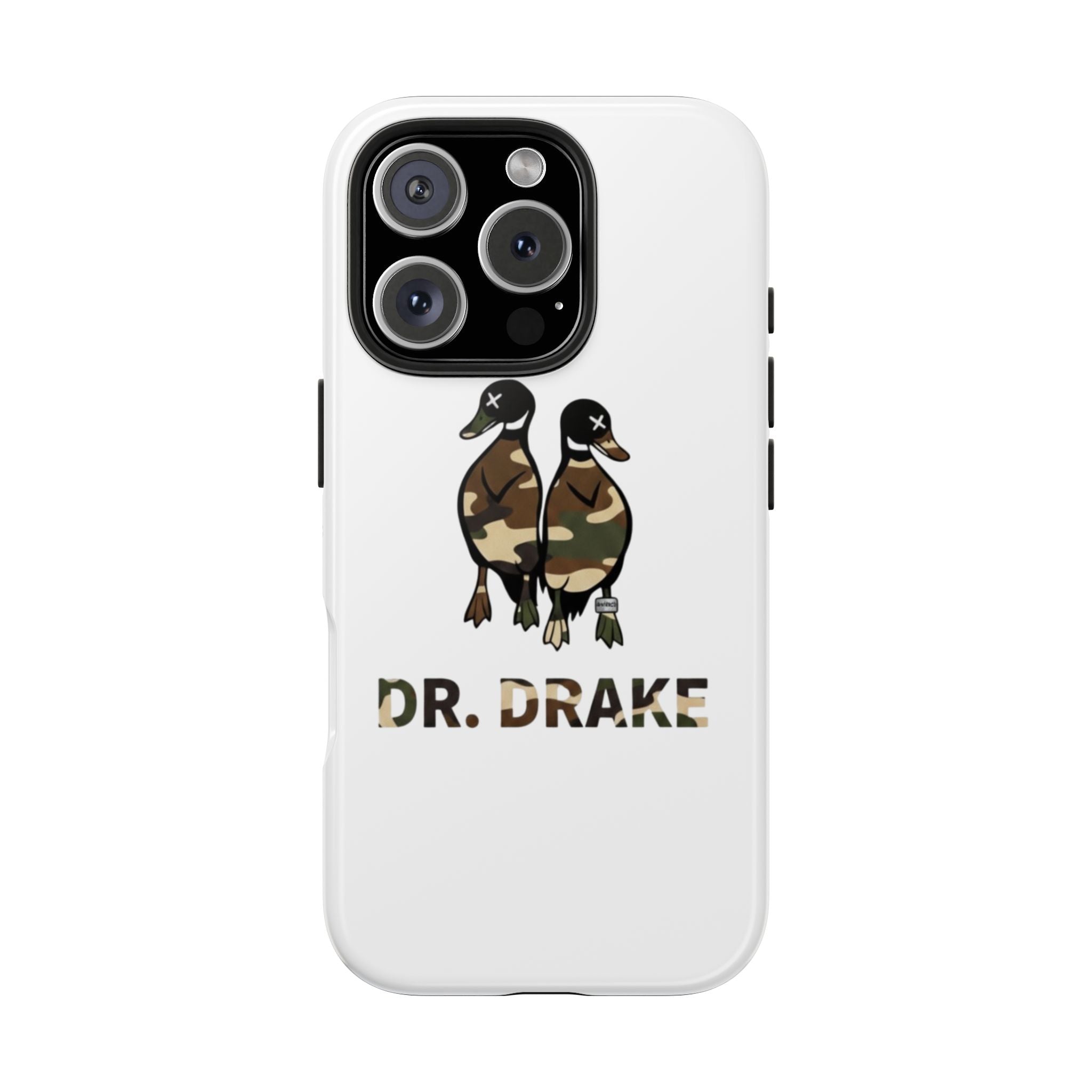 Dr. Drake Camo Ducks Tough Phone Case — Military Camouflage Protective Phone Cover