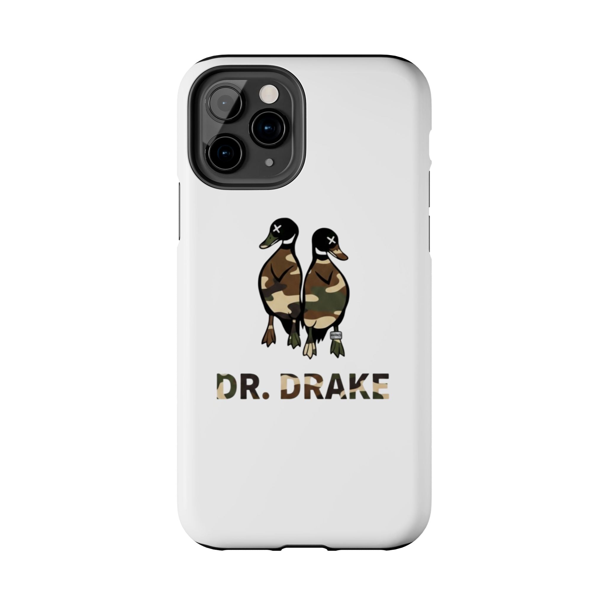 Dr. Drake Camo Ducks Tough Phone Case — Military Camouflage Protective Phone Cover