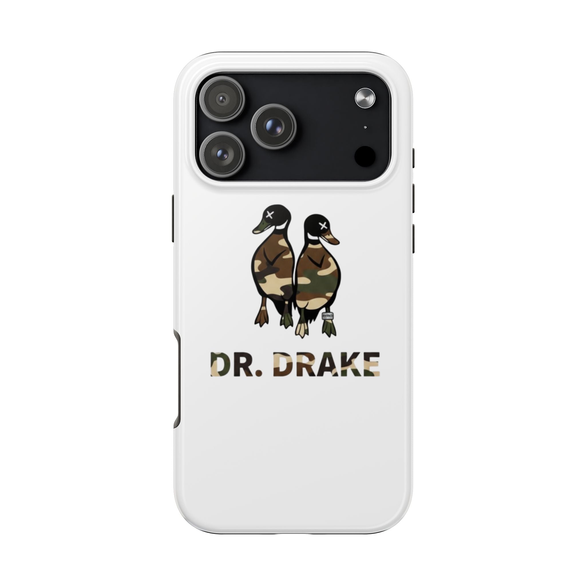 Dr. Drake Camo Ducks Tough Phone Case — Military Camouflage Protective Phone Cover